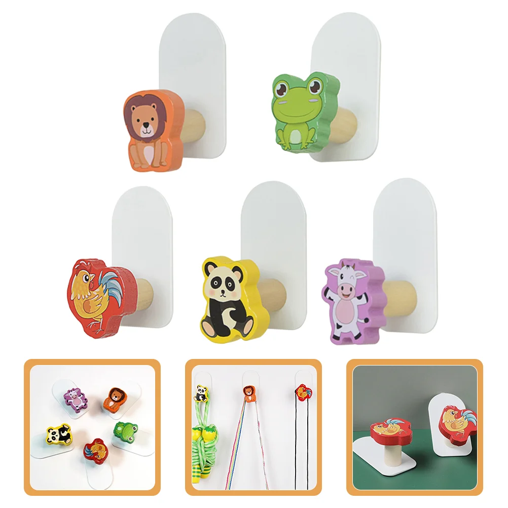 

5 шт., декоративные настенные крючки для детской одежды