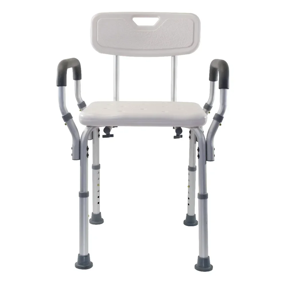 

Height Adjustable Molded Shower Chair with Padded Arms & Back