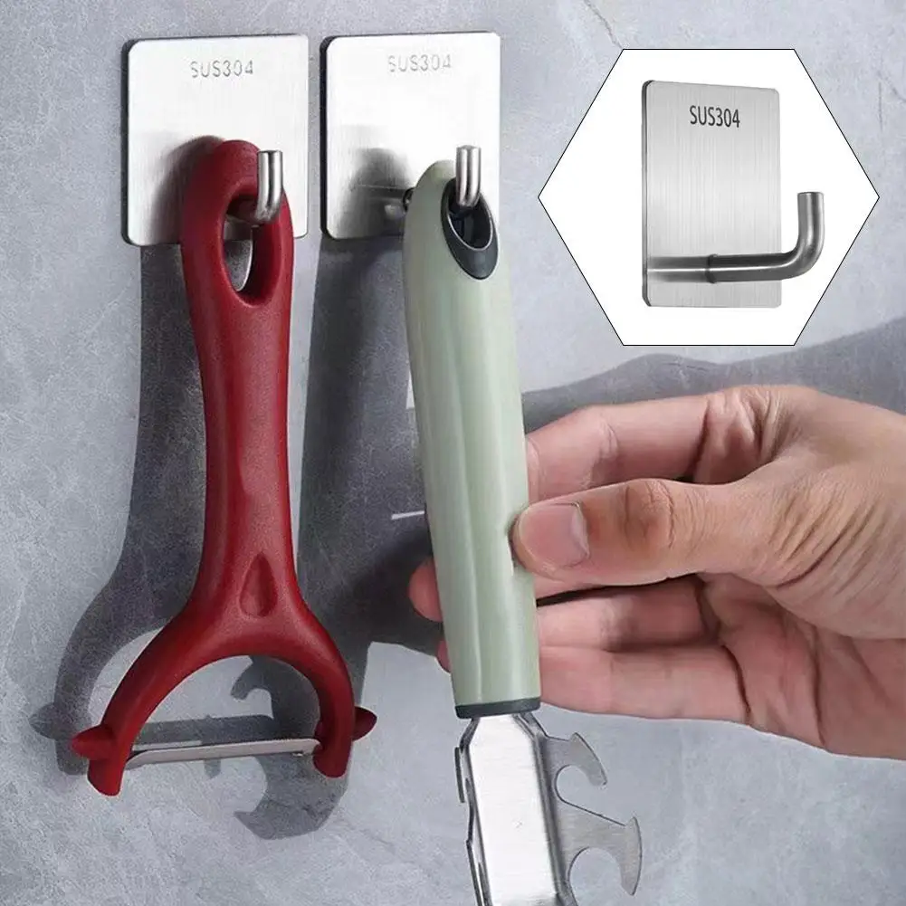 Крючки самоклеящиеся из нержавеющей стали 304 4 шт.