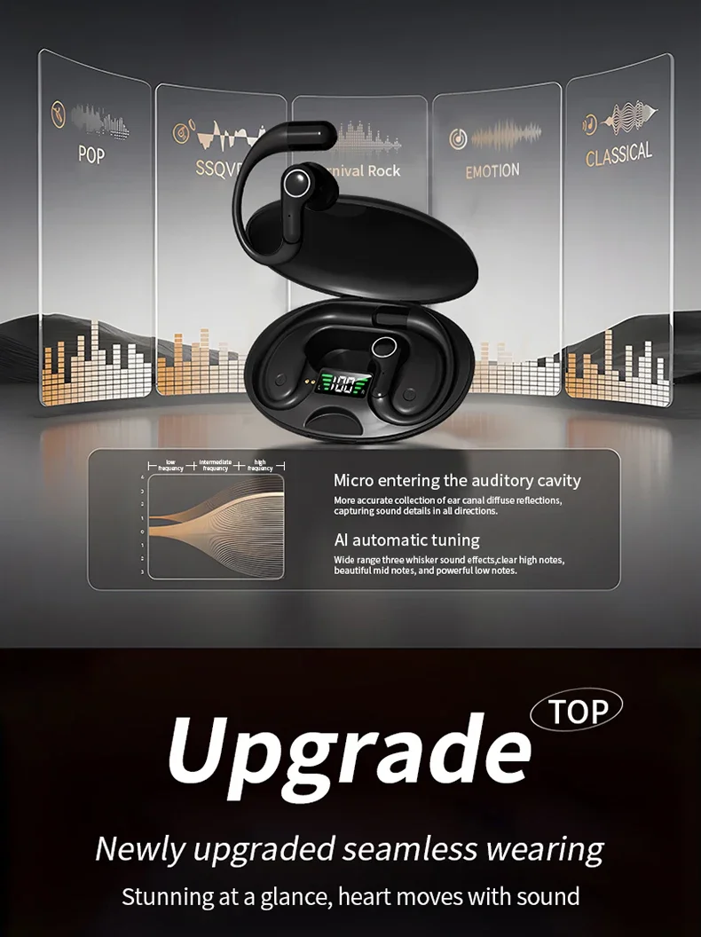 Фото Для Galaxy S25 Ultra S25+ S25 Ultra S24 Z Fold7 Flip7 FE Подвесные Bluetooth-наушники TWS Беспроводная спортивная диапазон Цифровой дисплей №1