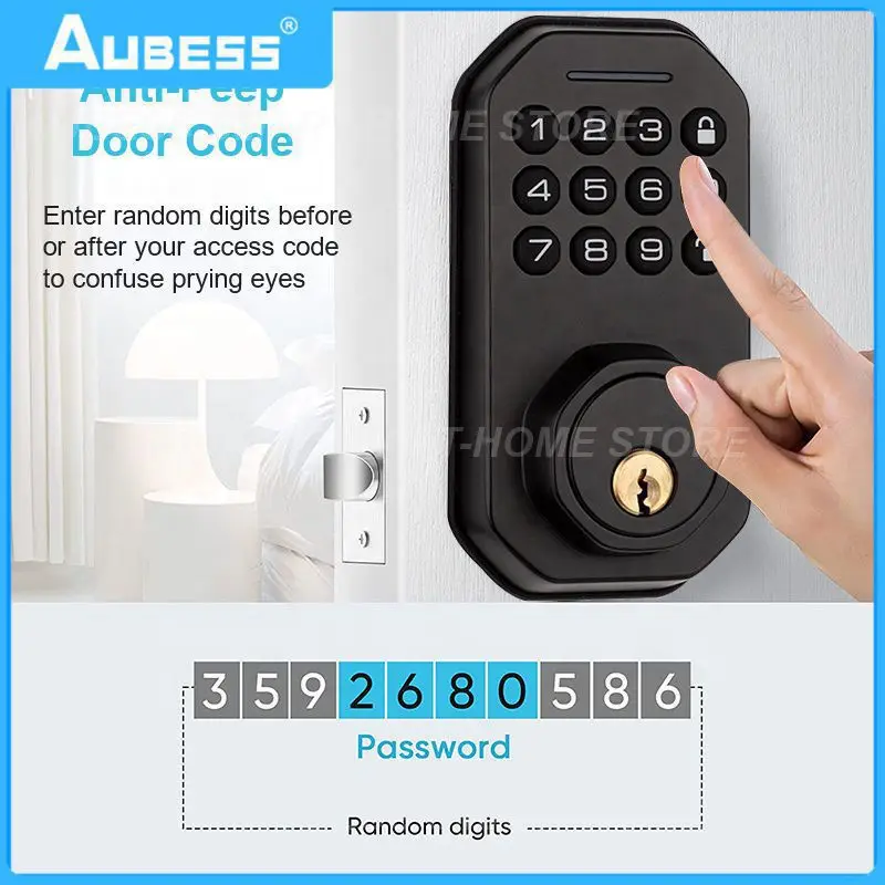 

Tuya Wifi Electronic Door Lock With Tuya APP Remotely Fingerprint/Password/Mechanical Key Unlock Smart Home Security Door Lock