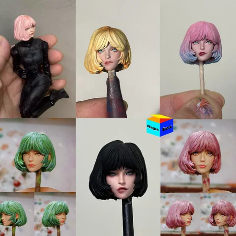 Голова для фигурки TPAF 1/12 Женский солдат розовый