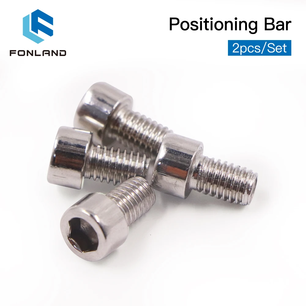 FONLAND Worktable Positioning Bar 2pcs 125*12mm Dia.6mm+4pcs Positioning Screw for DIY Fiber & Co2 Marking Engraving Machine enlarge