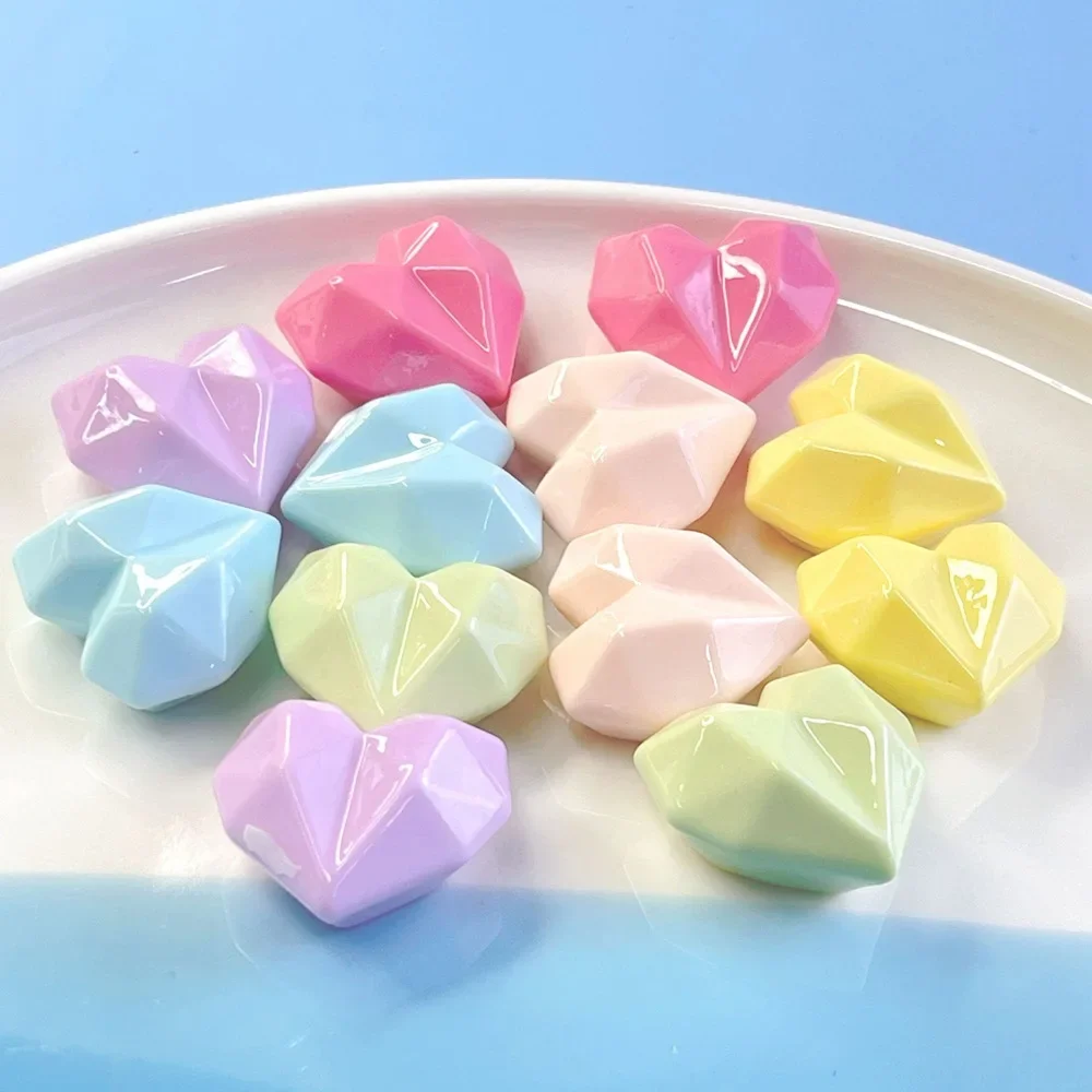 

10 шт., детали для украшения волос, в виде сердца