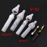 1 set fuse holder with terminal spring 620mm bx3012 bx3012a screw type lantern type white glass fuses box 6x20mm