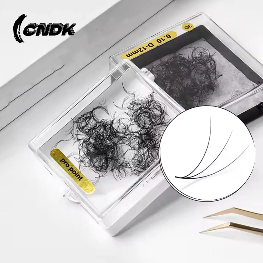 Ресницы для наращивания с тонким и стержнем 2D-14D 500 точек