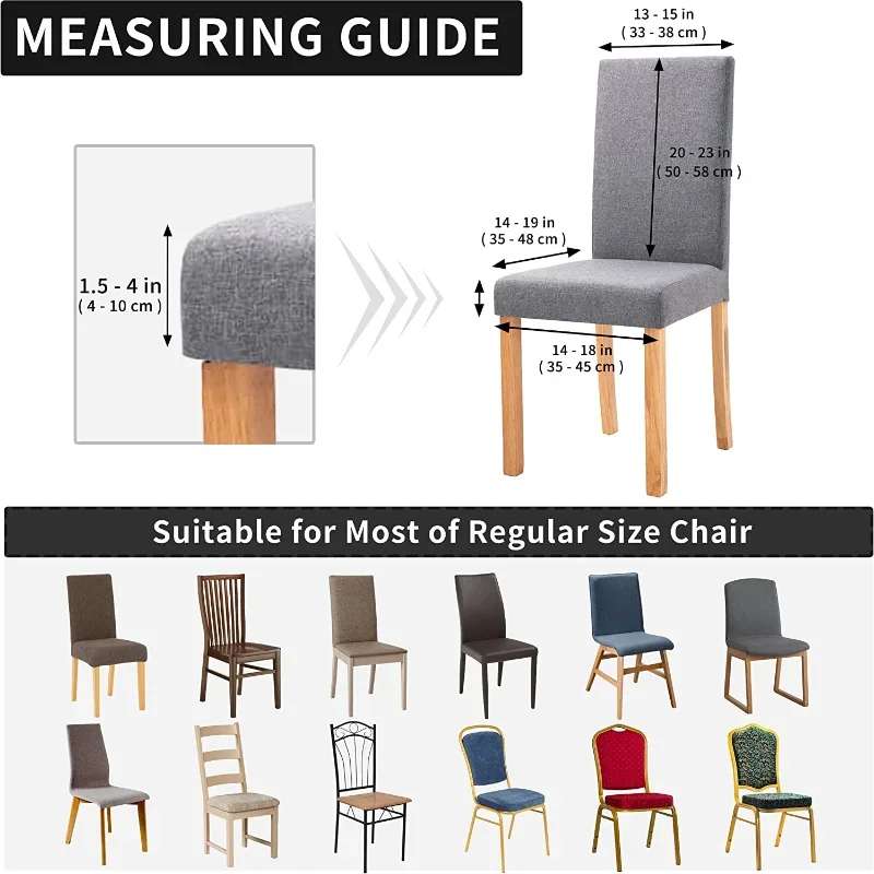 Утолщенные жаккардовые чехлы на стулья регулируемые сиденья эластичный