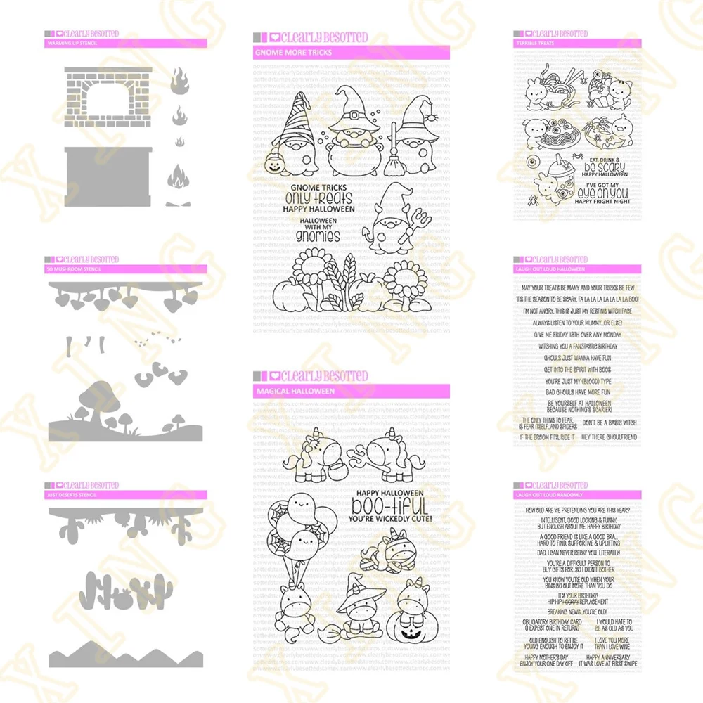 

Magical Halloween Metal Cutting Dies and Stamps DIY Scrapbooking Card Stencil Paper Cards Handmade Album Stamp Die Sheets 2023