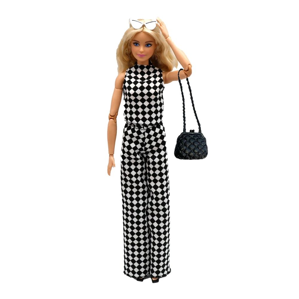 

New Style Plaid Shirt Pants 11.5" Doll Outfits for 29cm FR Doll Clothes Tops Trousers 1/6 BJD Dollhouse Accessories Kids Toys