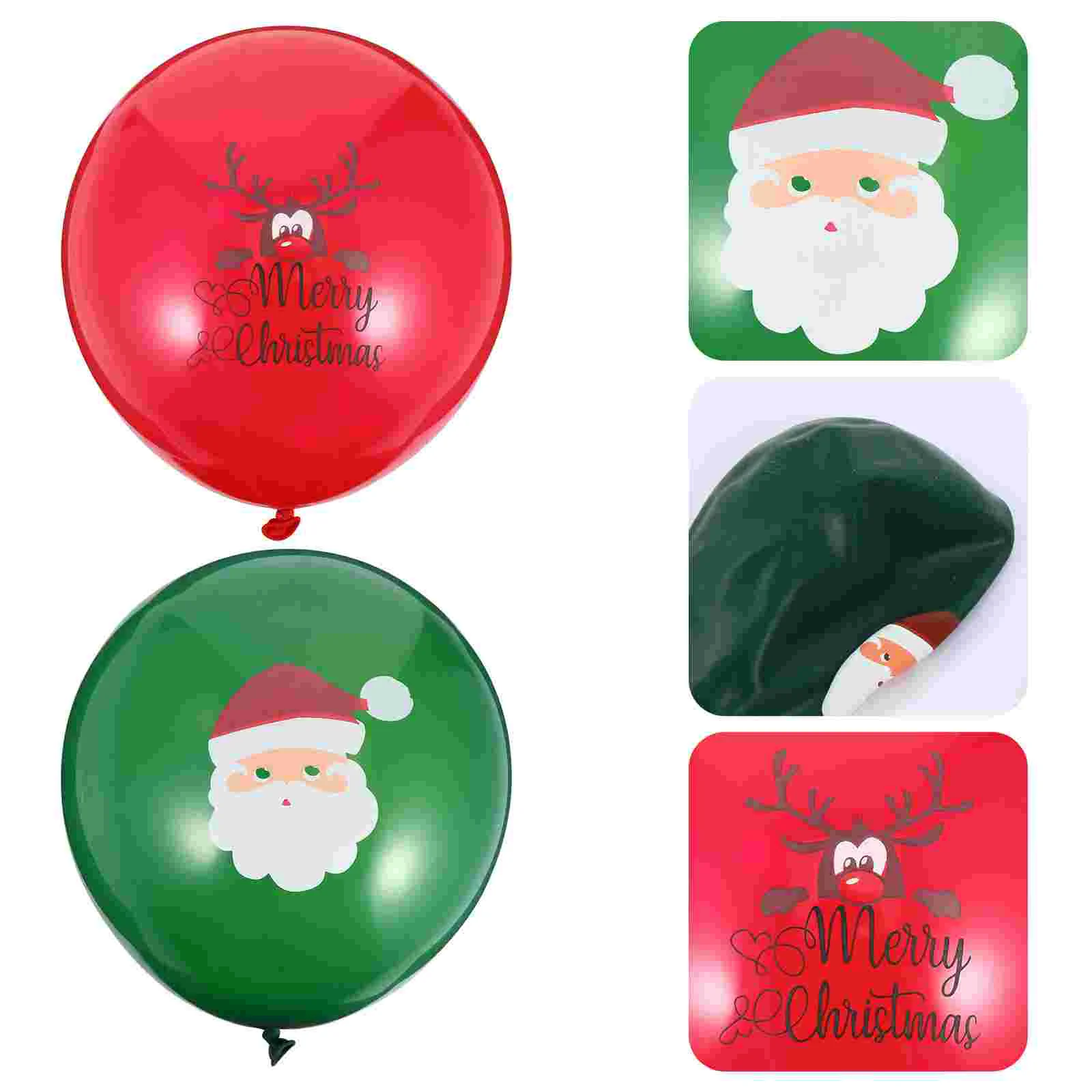 

Balloons Christmas Party Santa New Reindeer Years Year Set Holiday Latex Supplies Helium