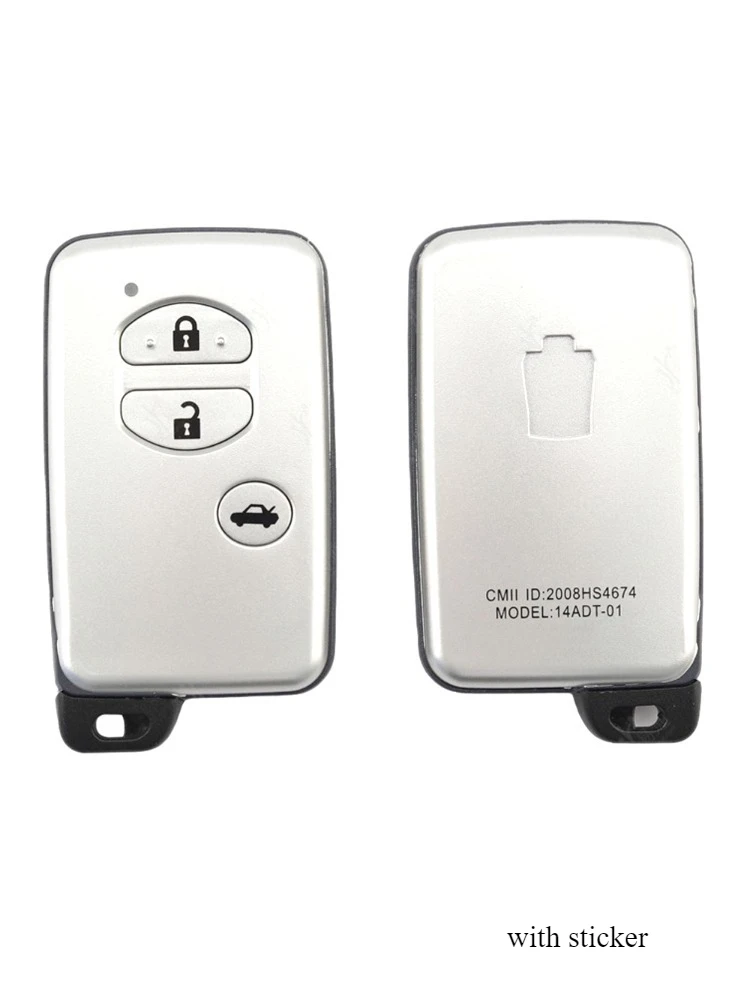 

3-кнопочный автомобильный брелок для ключей, корпус для Toyota Crown с наклейкой