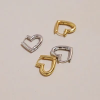 new simple gold plated metal small heart hoop earrings for women fashion jewelry boucle oreille femme oorbellen