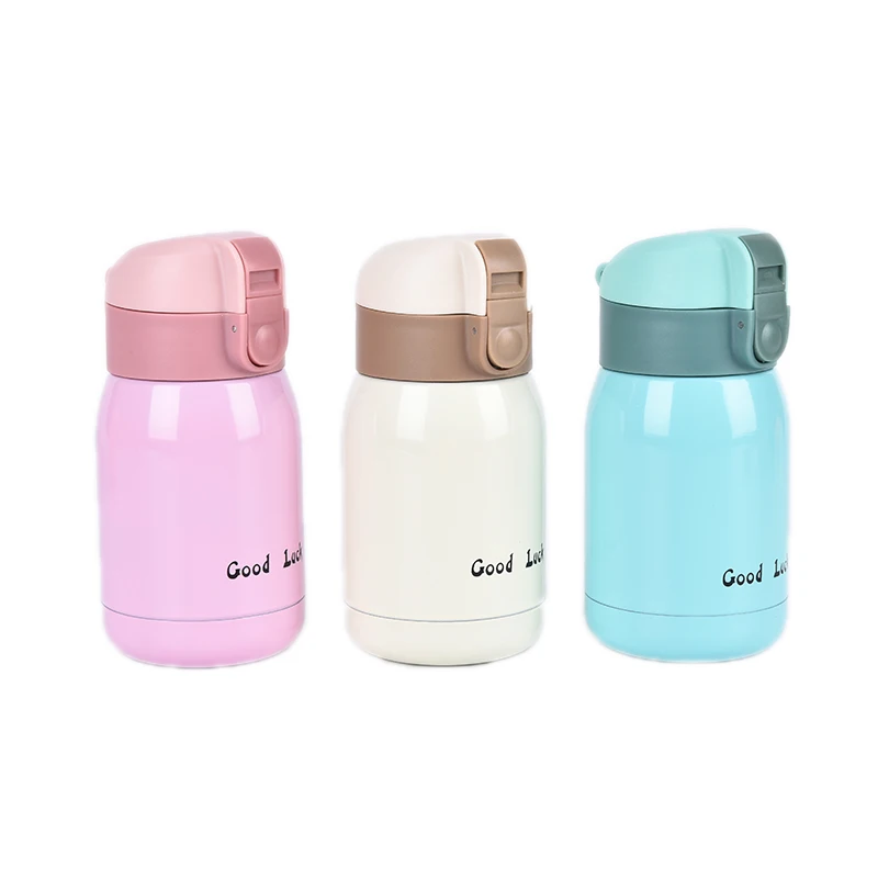 360ml Cute Candy Mini Thermos Cup Kids Cartoon Hot Water Bottle Stainless Steel Thermal Coffee Mug Vacuum Flask Insulated