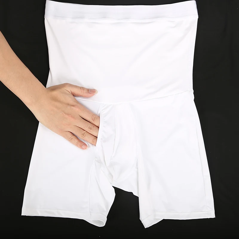 Plus Size Men High Waist Abdominal Underpants Shaping Waist Super Tight Thin Hip Pants Summer Men's High Waist Boxer Underpants