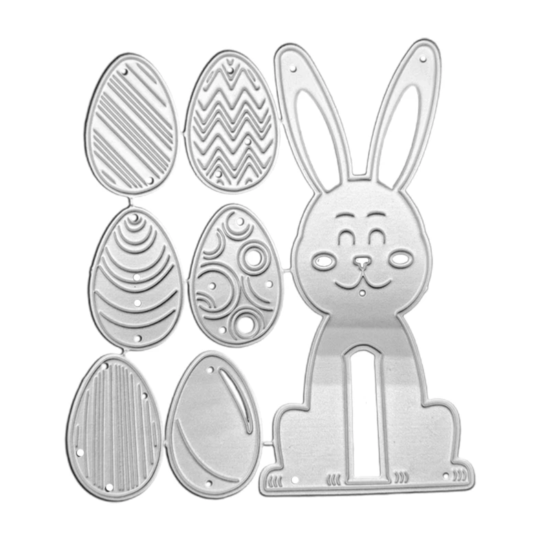 

Пасхальные яйца кролики металлические режущие штампы фотоальбом бумажные карточки шаблон форма тиснение крафтовое украшение