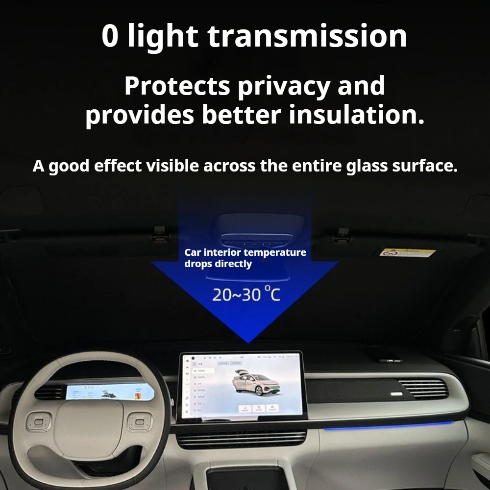 Фото Солнцезащитный экран для окон автомобиля XPENG G6 G9: теплоизоляция, защита от УФ-лучей, полное затемнение, конфиденциальность, аксессуары для интерьера автомобиля №4