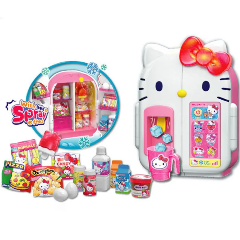 

Kawaii Hellow Kittys Sanrio Plush Cartoon Cute Doll Small Refrigerator Sounding Spray Toy Anime Figure Toy for Girl Birthday Gif