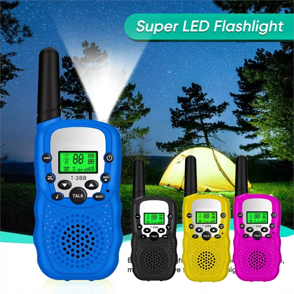 

NEW2023 Kids Walkie Talkie 2PCS Celular Handheld Transceiver Highlight Phone Radio Interphone 6KM Mini Toys Talkie Walkie Gifts