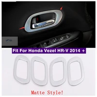 inner door handle hand clasping bowl decor cover trim fit for honda vezel hr v 2014 2020 pearl chrome interior accessories