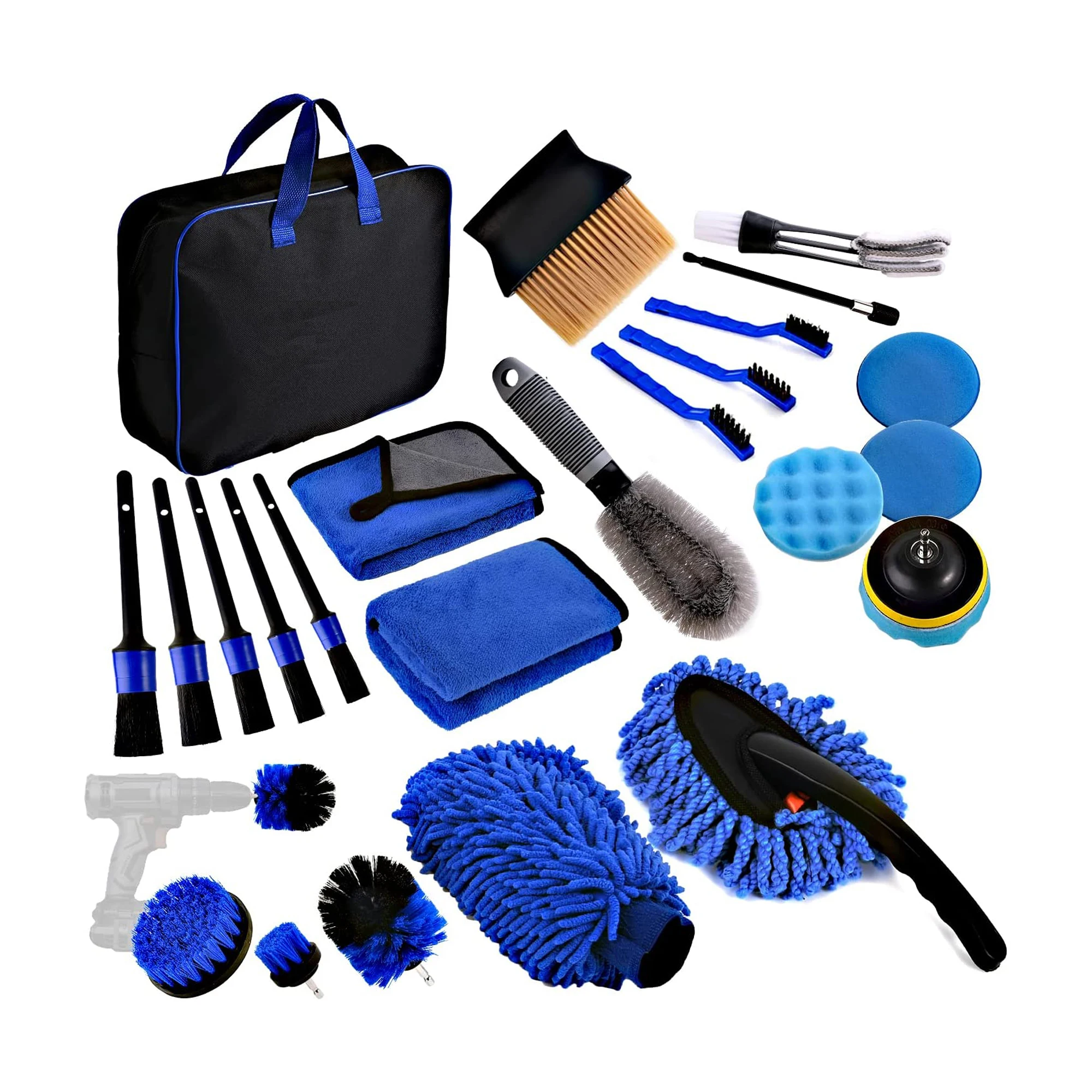 

Zhenda 26PCS Car Detailing Kit Detailing Brush Set in Cleanest Color