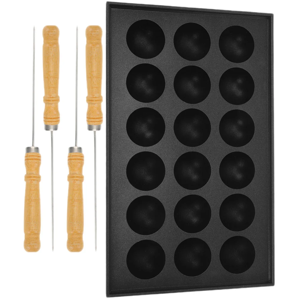 

1 Set of Multi-holes Balls Pan Nonstick Metal Tray Cake DIY Tools