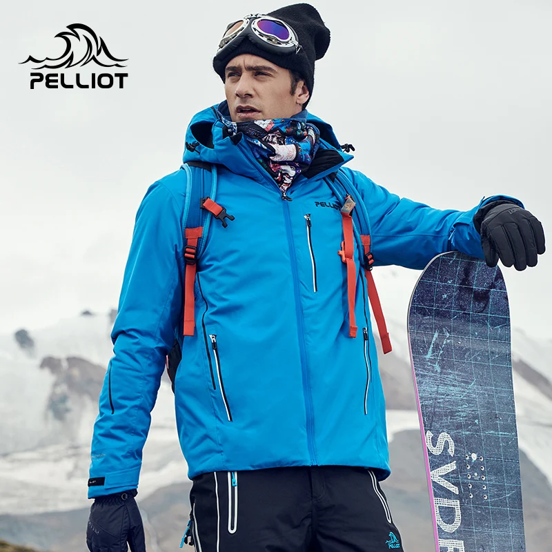 2022 New Men Ski Jacket Ski Pants Winter Warm Windproof Waterproof Outdoor Sports Snowboarding Brands Ski Coat -30℃ Ski Suit