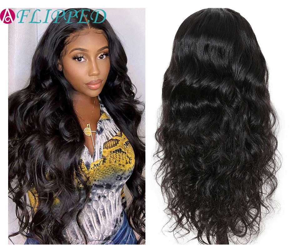 HD Transparent Lace Front Human Hair Wigs PrePlucked 13x6 Brazilian Body Wave Lace Frontal Wig With Baby Hair Remy Frontal Wigs