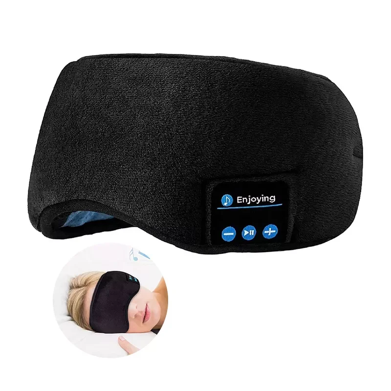 

Sleep Headphones 3D Bluetooth 5.0 Headband Removable And Washable Wireless Bluetooth headset Eye Mask With Mic For Side Sleepers