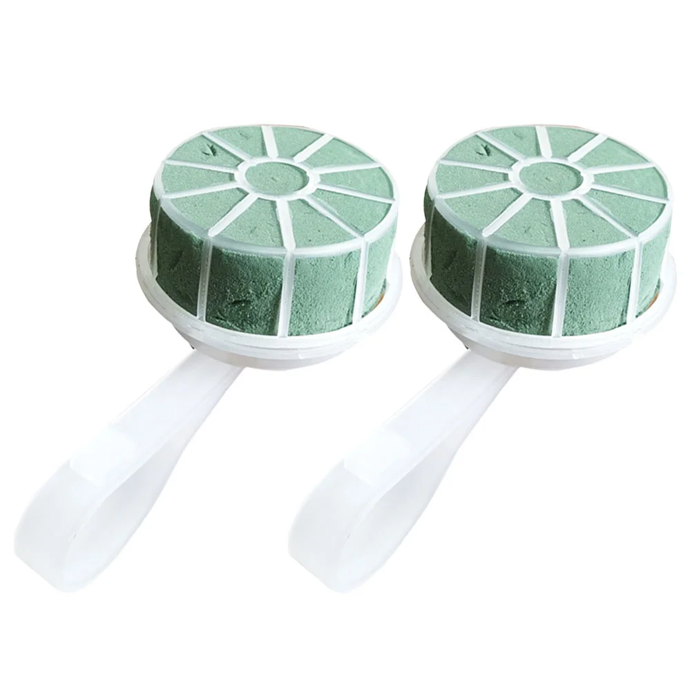 

2 Pcs Bouquet Bridal Floral Handle Flower Holder Wedding Arrangement Accessories DIY Holders Stand Plastic Decoration