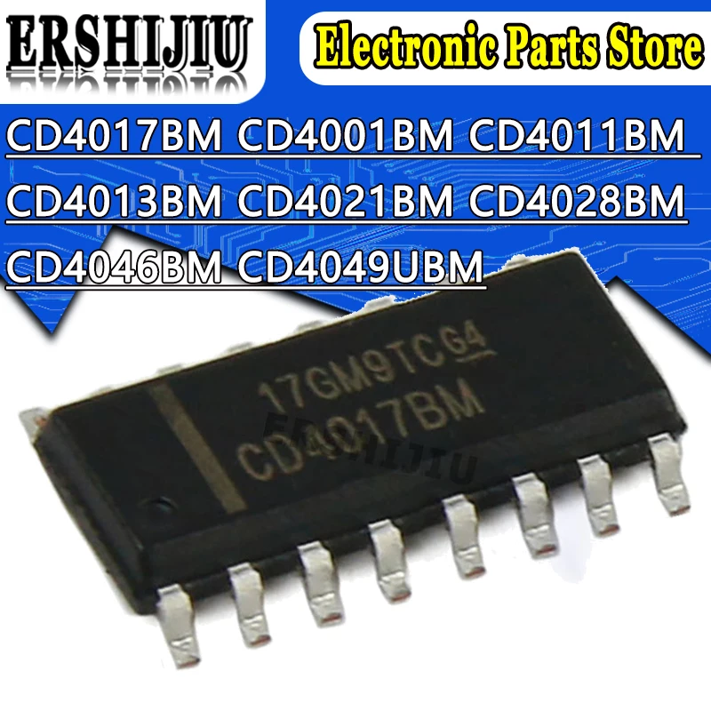 Микросхема CD4017BM CD4017 SOP HEF4017BT CD4001BM CD4011BM CD4013BM CD4021BM CD4028BM CD4046BM CD4049UBM CD4001 CD4011 CD4013 10 шт. |