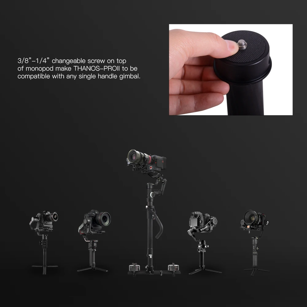 DIGITALFOTO THANOS PROII шарнирный жилет steadicam с осью Z + монопод из углеродного волокна сани