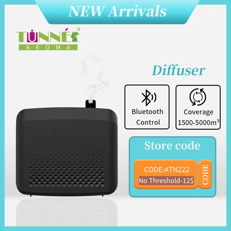 

AROMA TUNNEL Coverage 1500m³ Aroma Diffuser For Home Large Area Bluetooth Control Essential Oil Diffuser Air Fresheners