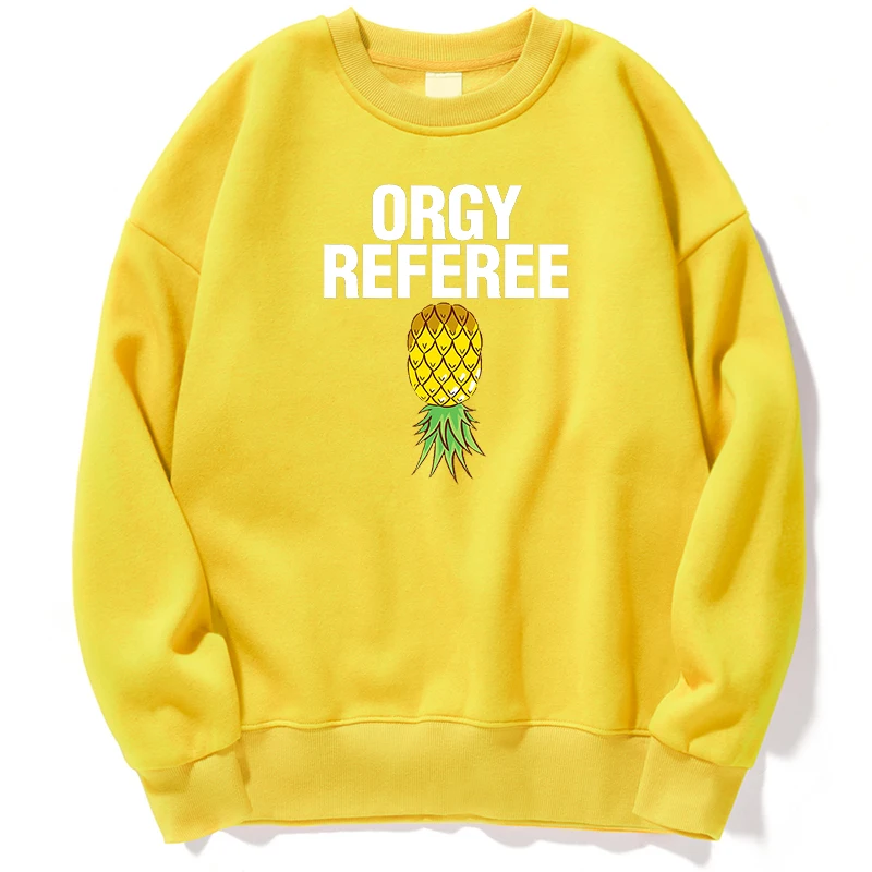 

Orgy Referee Pineapple Gift Sweatshirts Unisex Hoodie Hoodies Sweatshirt Men Trapstar Crewneck Spring Autumn Pullovers Jumper