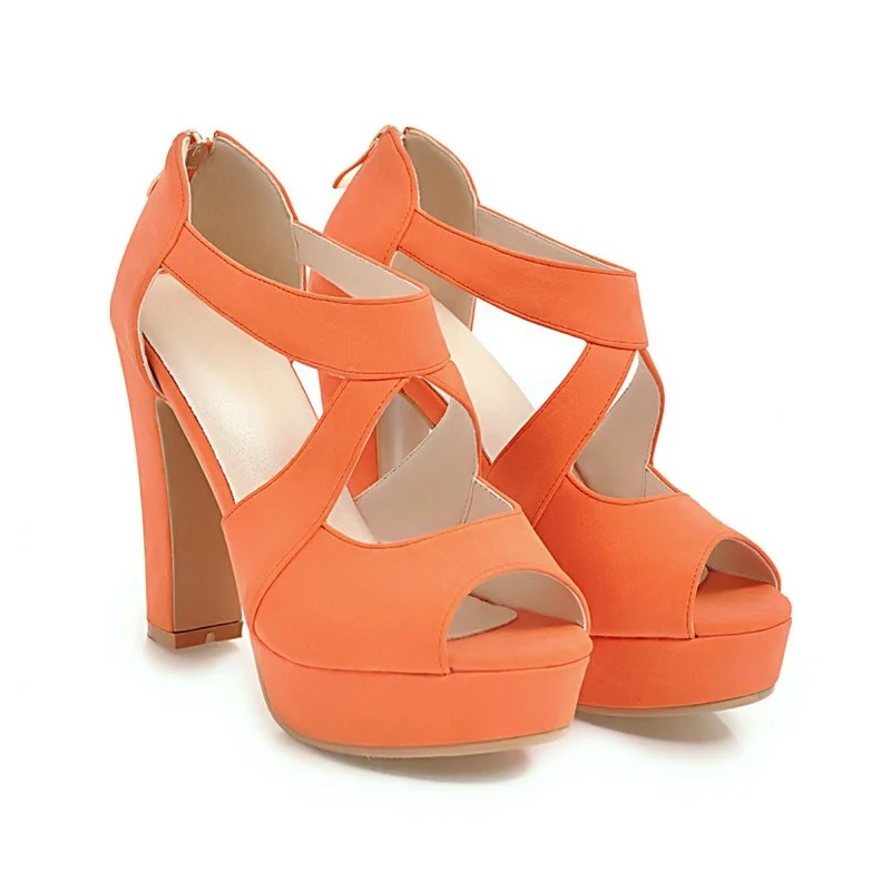 

Summer Shoes Open Toe Block High Heels for Woman Sandalia Feminina Women Platform Sandals Size 34-43 Sandles Women Pumps 2022