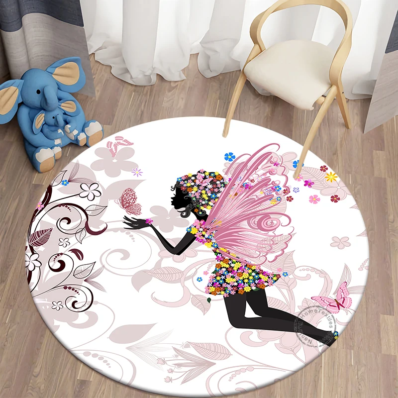 Круглый Детский ковер с принтом медведя коврики для гостиной спальни Домашний