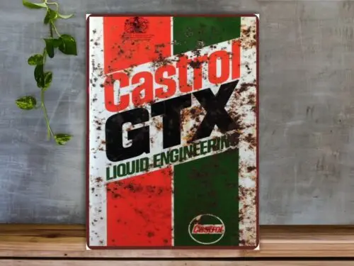 Металлическая искусственная для мужчин-пещера Castrol GTX гараж Американский Ретро