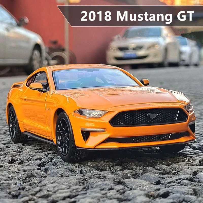 

1:24 2018 Ford Mustang GT Модель спортивного автомобиля из сплава литая под давлением металлическая гоночный автомобиль Транспортное средство коллекция детских игрушек подарок
