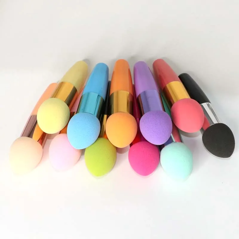 Mushroom head Foundation Powder Puff Women Beauty Sponge With handle Smooth Shaped Professional Cosmetic makeup Tool |