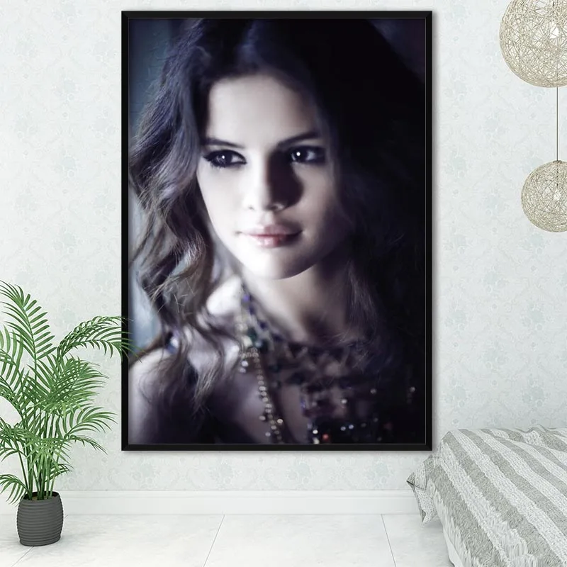Холщовый постер Селена Гомез Настенный декор для гостиной |