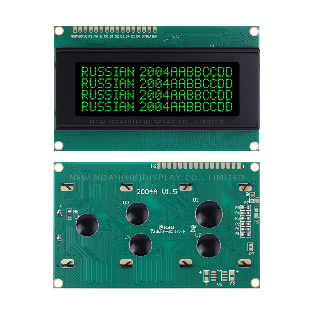 Русский BTN черный пленочный зеленый 2004A Высококачественный ЖК-экран 4*20 98*60 мм 5 В/3 3