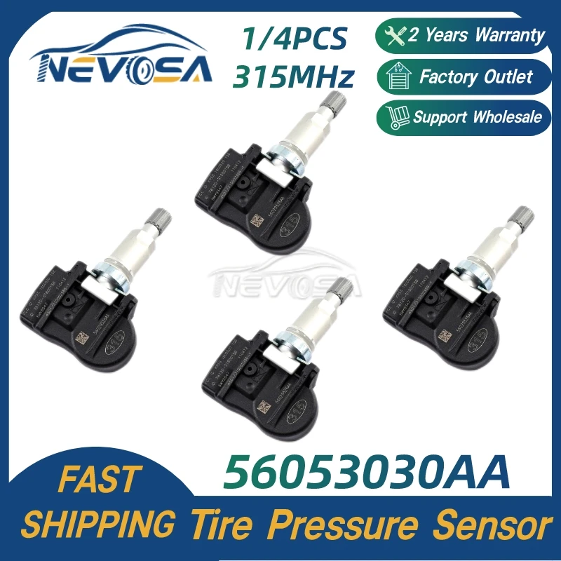 

Nevosa 56053030AA 56053030AB 56053030AC TPMS Sensor For Chrysler Sebring Dodge Avenger Jeep Compass Mitsubishi Lancer Suzuki