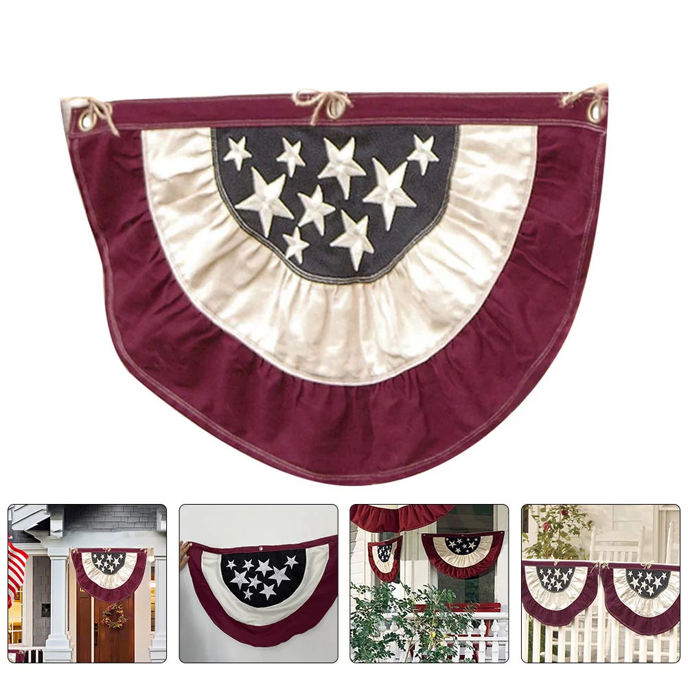 

Independence Day Pleated Fan Flag Independence Day Themed Flag Outdoor Yard Flag Decor