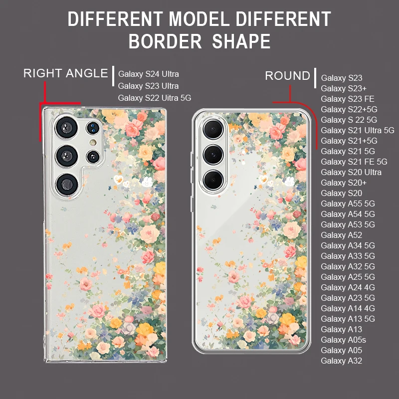 Чехол для Samsung Galaxy S24 S23 Ultra S22 S21 S20 FE A14 A34 A52 A53 A15 A25 A35 A55 A54