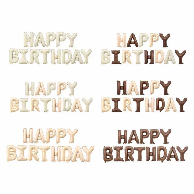 Набор на день рождения с кремовой карамелью и шоколадными буквами воздушный шар