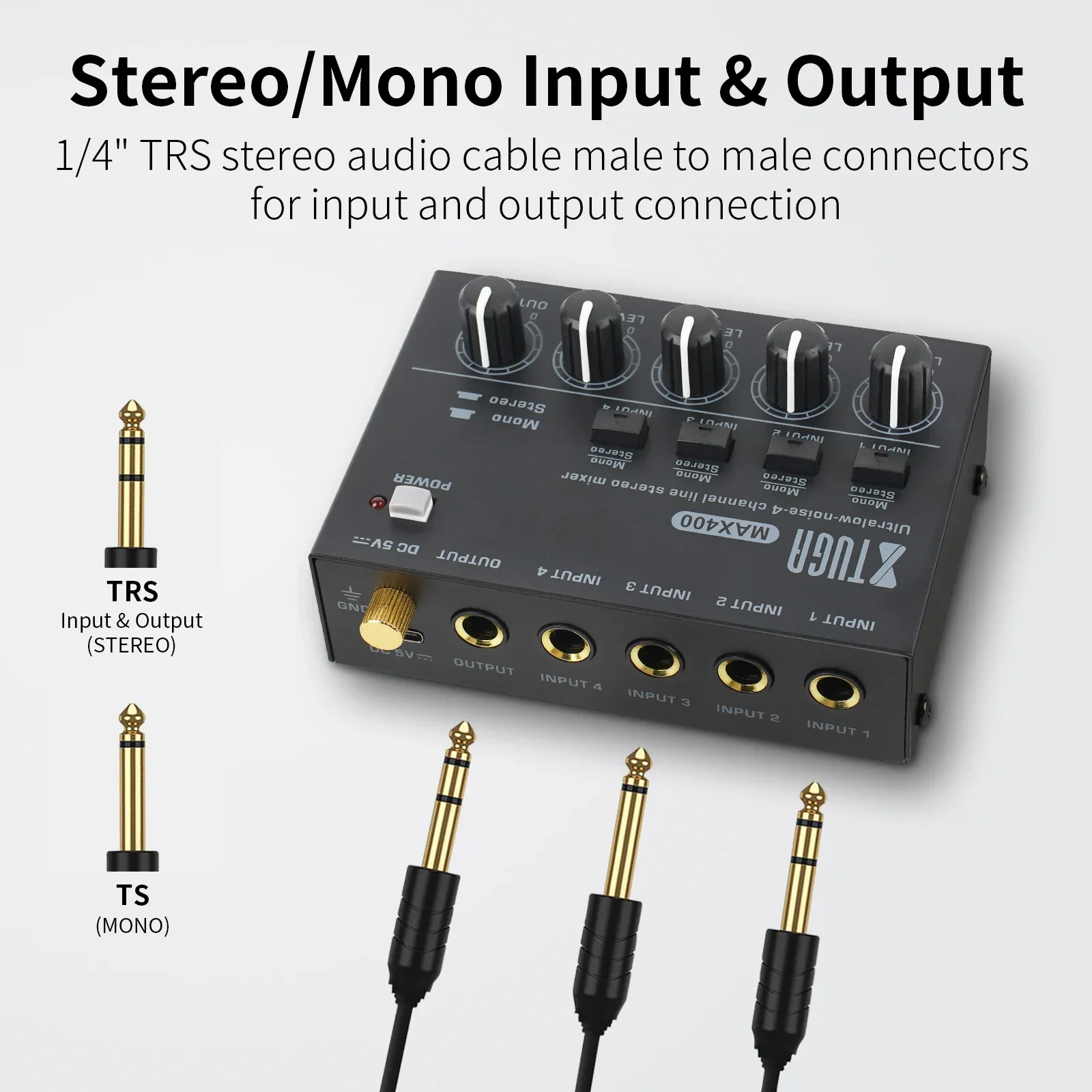 Профессиональный микшер XTUGA MAX400 4-канальный мини-стереомикшер интерфейс