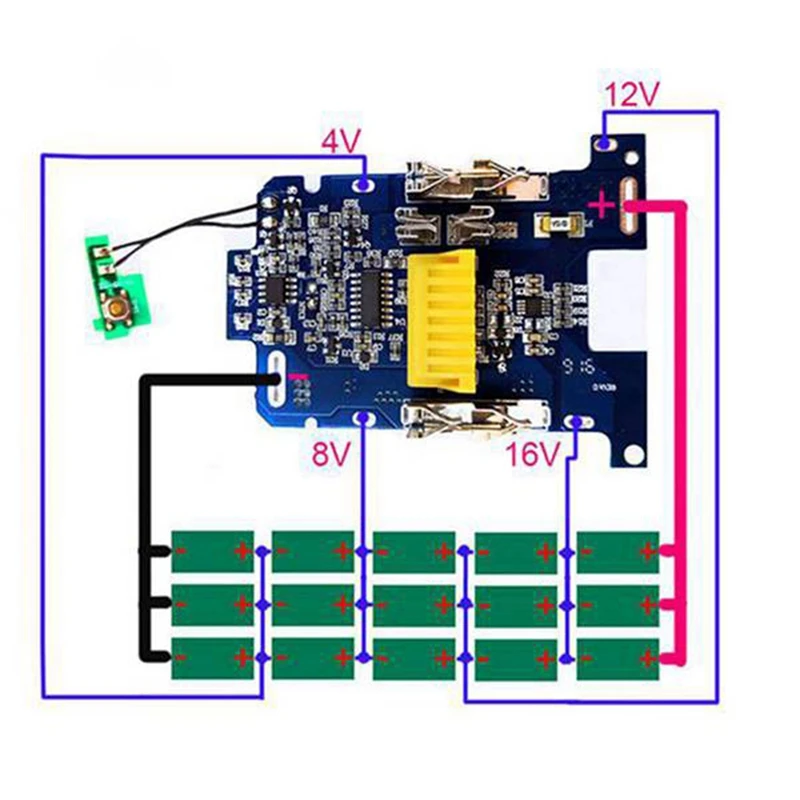 4 шт. защитная плата BMS PCB для литий-ионного аккумулятора BL1830 Makita 18 в