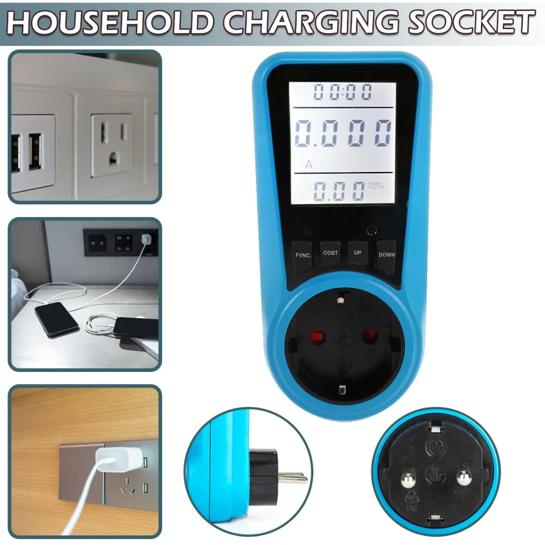 

Цифровой измеритель тока с ЖК-дисплеем, зеркальный измеритель потребления электроэнергии, монитор энергии для кондиционеров/водонагреват...