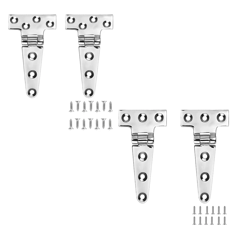 

NEW-Marine Grade T Hinges, Boat Hinges, No Noise, Heavy Duty 316 Stainless Steel With Screws (2 PCS)