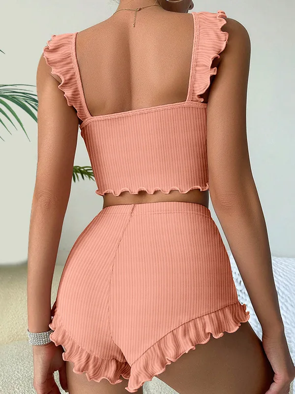 2024 новый женский модный сексуальный короткий топ на бретельках с низким