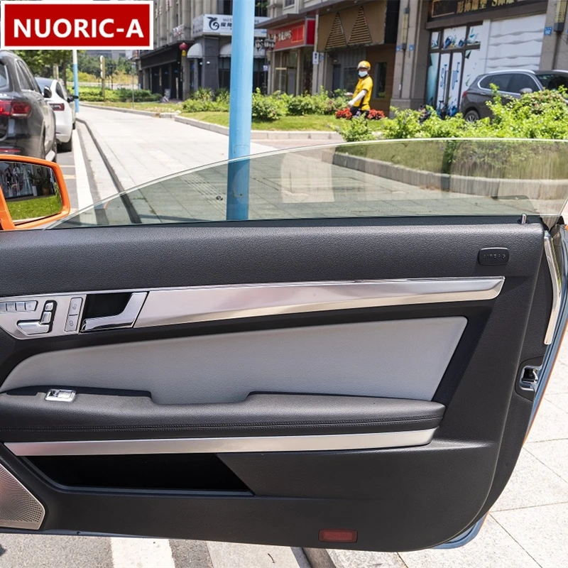 Декоративная панель двери автомобиля из нержавеющей стали Накладка для Mercedes Benz E